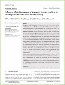 Forming A Mouthguard