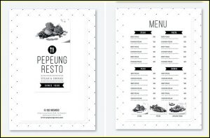Adobe Illustrator Restaurant Menu Template