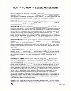 Apartment Lease Template Word