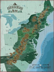 Appalachian Trail Poster Map