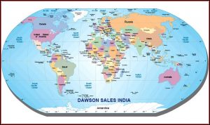 Atlas World Map With Countries And Capitals