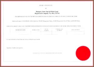 Australian Company Share Certificate Template