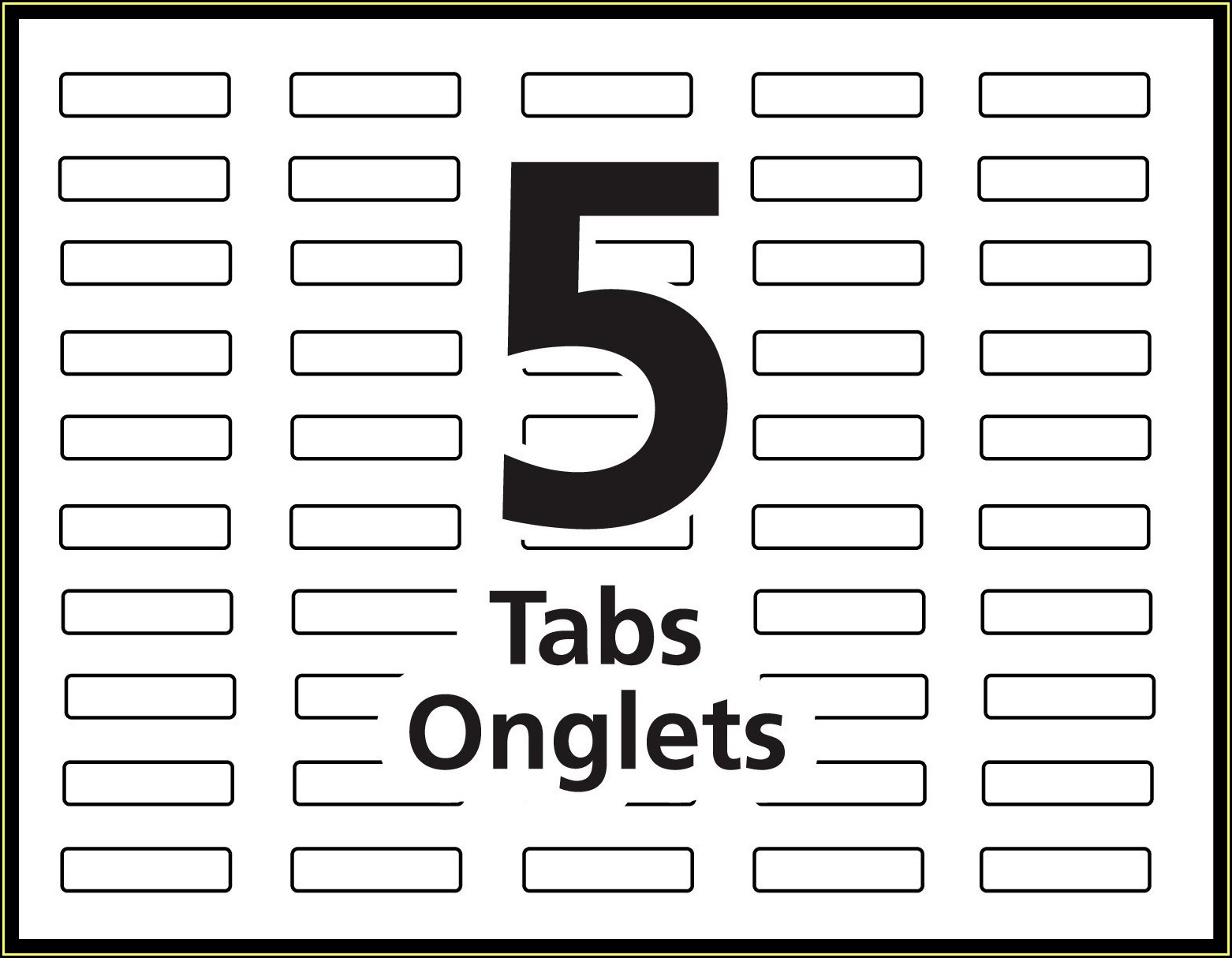 Avery Index Dividers 8 Tab Template