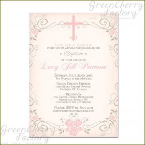 Baby Girl Baptism Invitations Templates
