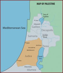 Bible Map Of Jerusalem Judea And Samaria