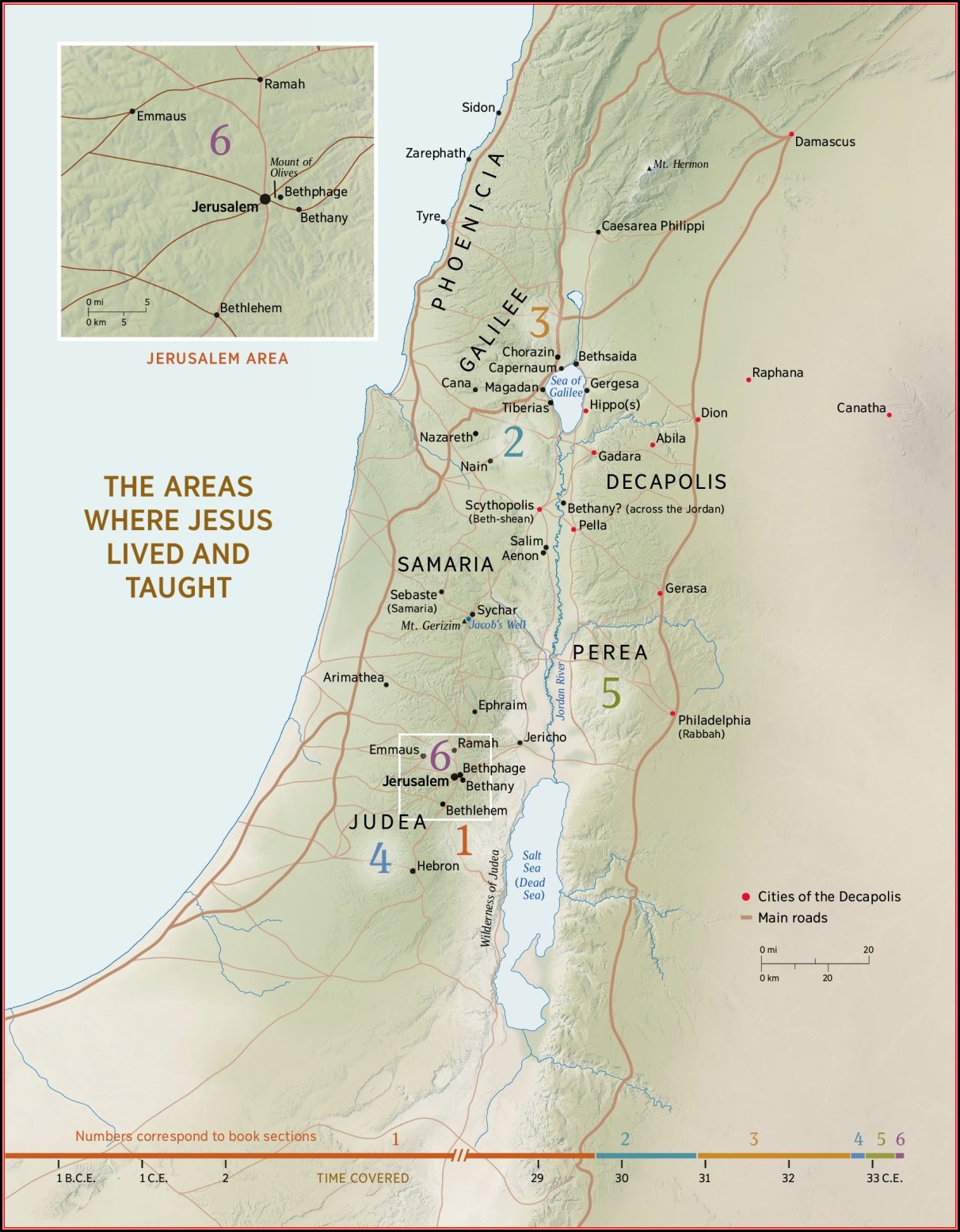 Bible Map Of Nazareth To Jerusalem
