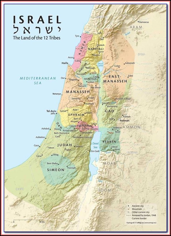 Biblical Map Of Israel And Egypt