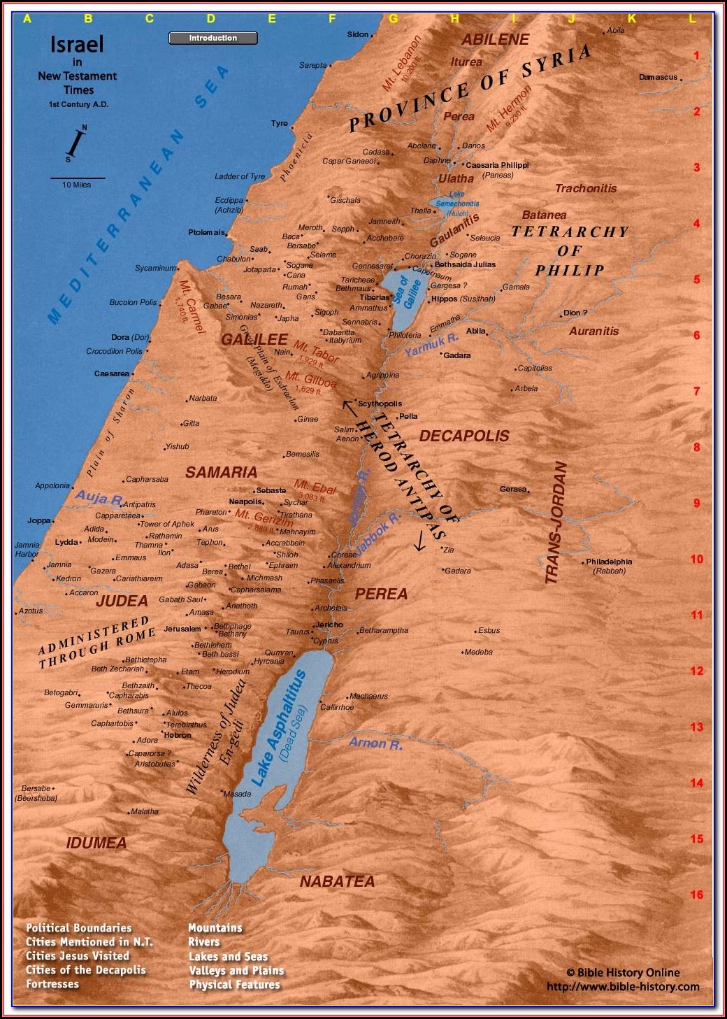 Biblical Map Of Israel New Testament