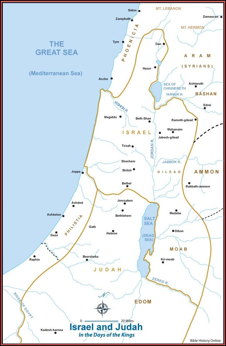 Biblical Maps Of Israel And Judah