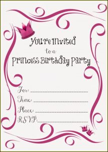 Birthday Party Invitation Templates Online Free