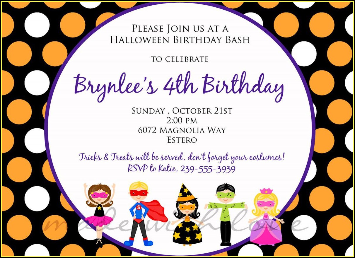 Birthday Party Invites Templates