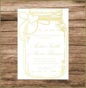 Blank Mason Jar Invitation Template