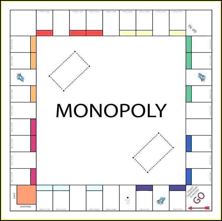 Blank Monopoly Board Template Free