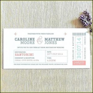 Boarding Pass Wedding Invitations Template Free Download