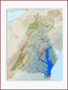 Chesapeake Bay Map Print