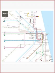 Chicago Subway Map Poster