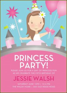 Cinderella Birthday Invitation Layout