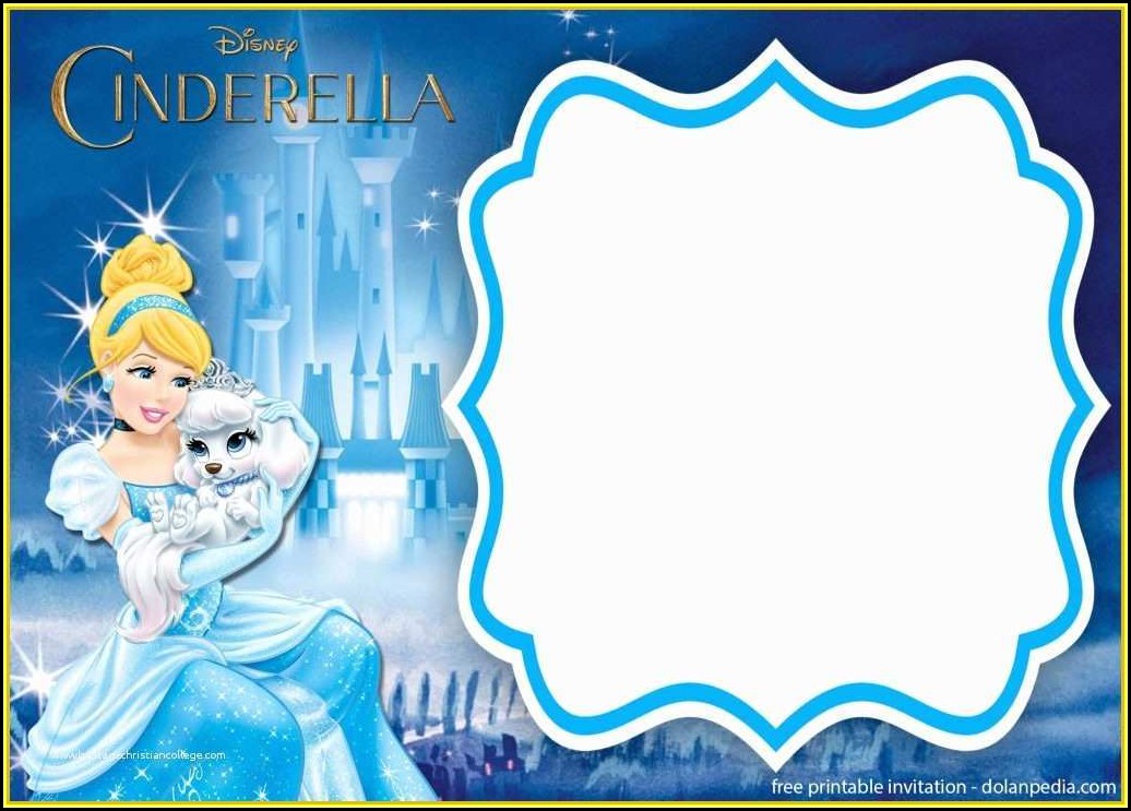 Cinderella Birthday Party Invitation Templates