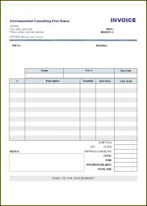 Commercial Invoice Template Excel Free Download
