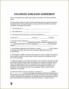 Commercial Sublease Agreement Template Uk