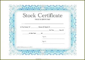 Companies House Share Certificate Template