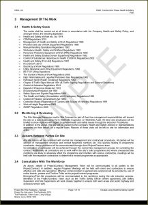 Construction Phase Health Safety Plan Template Free