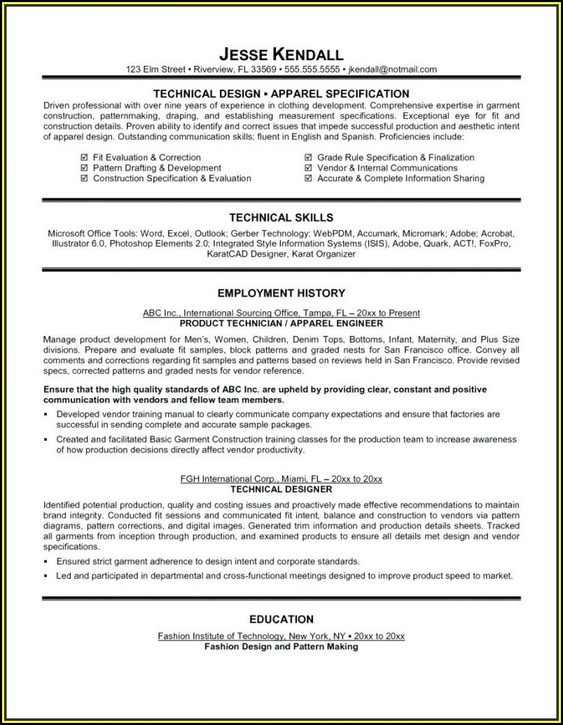 Construction Resume Template Word