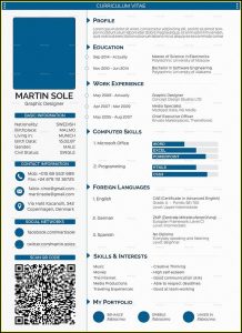 Cv Format Template Free