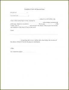 Deed Of Trust Template Free Uk