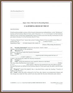 Deed Of Trust Template Uk