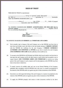 Deed Of Trust Template Zimbabwe