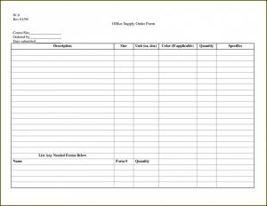 Dental Supply List Template