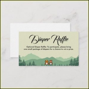 Diaper Raffle Card Template