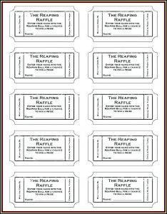 Drink Token Template Free