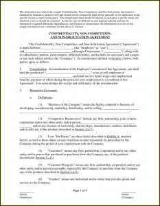Employee Non Compete Agreement Template