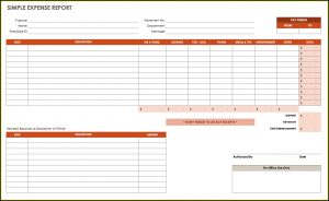 Expense Report Template Xls
