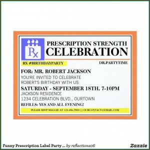 Fake Prescription Bottle Label Template