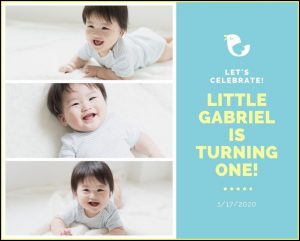 First Birthday Photo Collage Templates