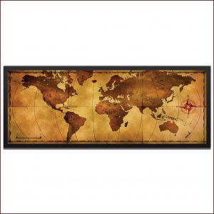 Framed Old World Map