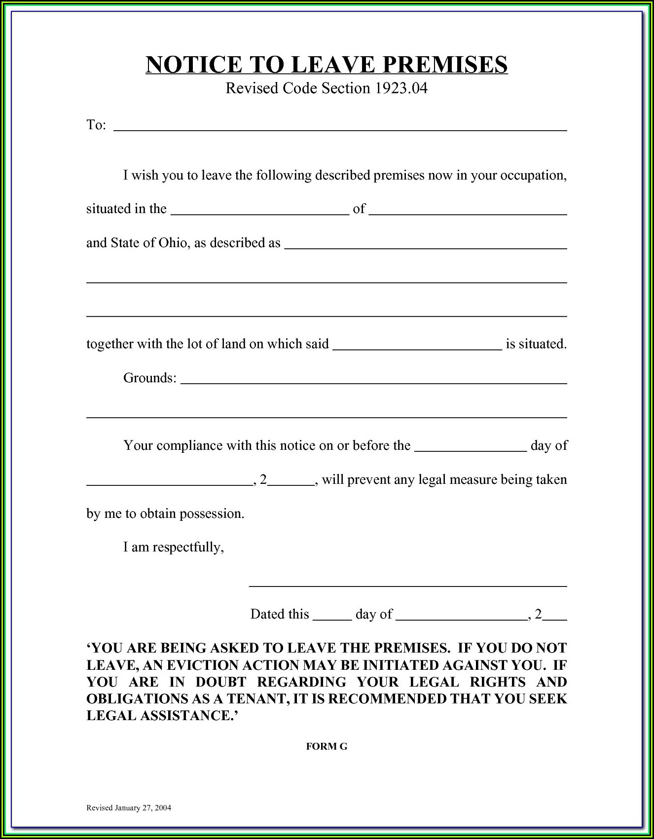 Free 3 Day Eviction Notice Florida Form