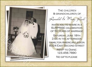 Free 50th Anniversary Invitation Templates