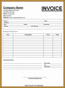 Free Billing Invoice Template Microsoft Word