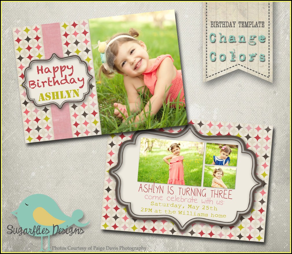 Free Birthday Card Template Photoshop