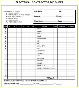 Free Contractor Estimate Forms Pdf