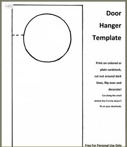 Free Downloadable Door Hanger Templates