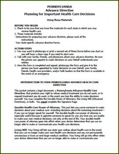 Free Durable Power Of Attorney For Health Care Form Virginia