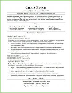 Free Electrician Resume Templates