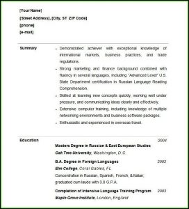 Free Functional Resume Templates Word