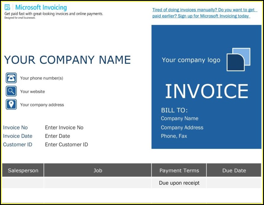 Free Invoice Templates For Microsoft Word