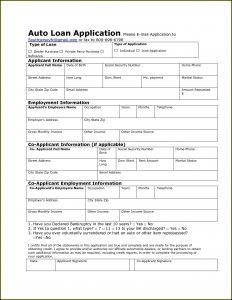 Free Loan Application Form Template